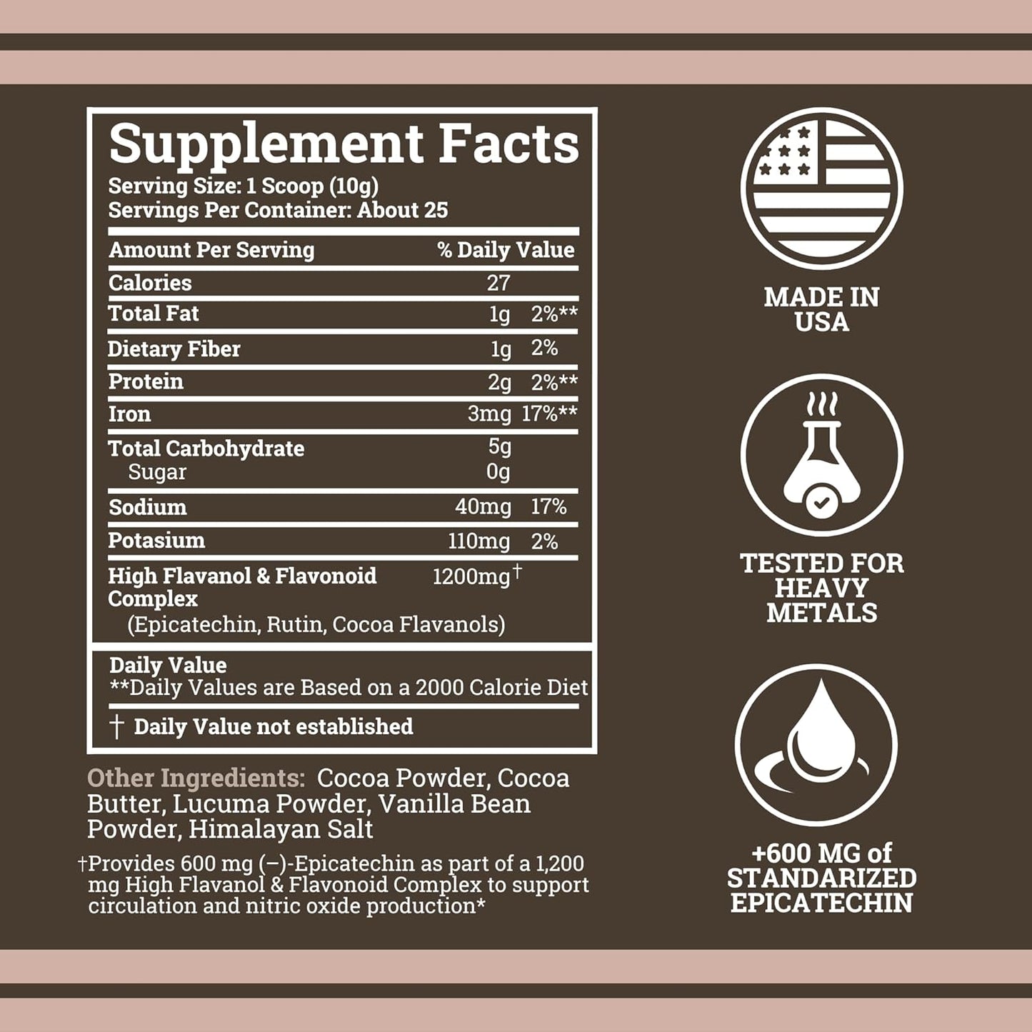 Supercharged Cocoa Flavanols + Flavonoids 1200MG