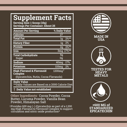 Supercharged Cocoa Flavanols + Flavonoids 1200MG